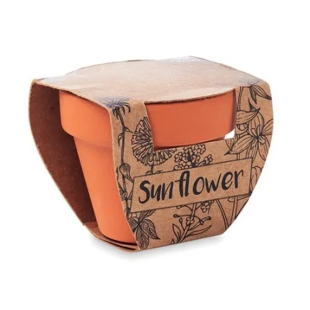 Pot écologique et personnalisé de graines de tournesol - SUNFLOWER Matières : coton Taille textile : S Couleurs : jaune cadeau e