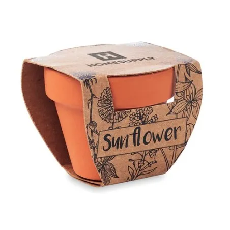 Pot écologique et personnalisé de graines de tournesol - SUNFLOWER Matières : coton Taille textile : S Couleurs : jaune goodies 
