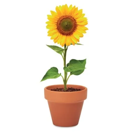 Pot écologique et personnalisé de graines de tournesol - SUNFLOWER Matières : coton Taille textile : S Couleurs : jaune impressi