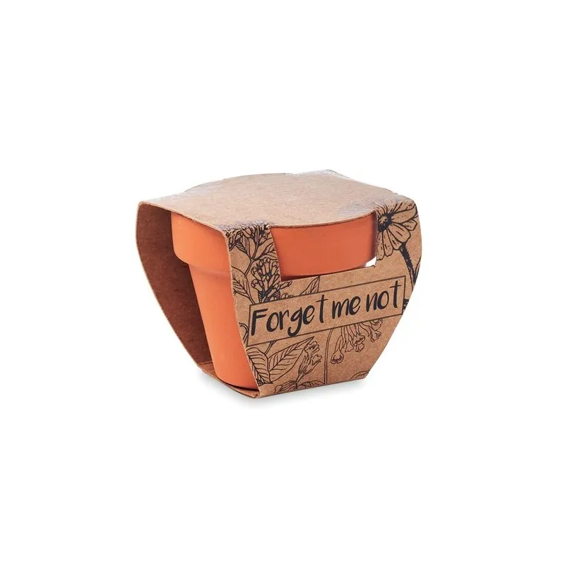 Pot écologique et personnalisé de graines de myosotis - FORGET ME NOT Matières : coton Taille textile : XL Couleurs : vert cadea
