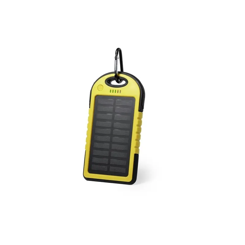 Batterie Solaire Économique 4000mAh - Power Bank Personnalisé Lenard Matières : aluminium Couleurs : noir cadeau affaires élégan