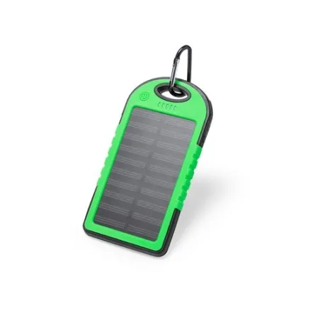 Batterie Solaire Économique 4000mAh - Power Bank Personnalisé Lenard Matières : aluminium Couleurs : vert impression haute défin
