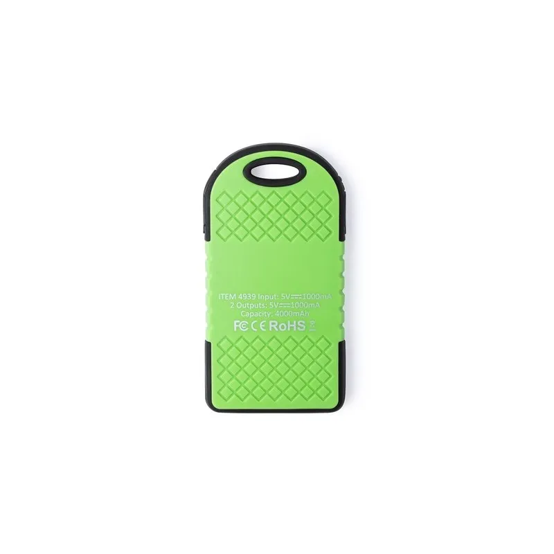 Batterie Solaire Économique 4000mAh - Power Bank Personnalisé Lenard Matières : aluminium Couleurs : jaune personnalisable avec 