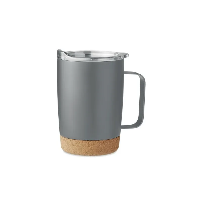 Gobelet isotherme double paroi 300ml personnalisable et pratique RUBY Taille textile : 3XL Couleurs : gris chiné personnalisable