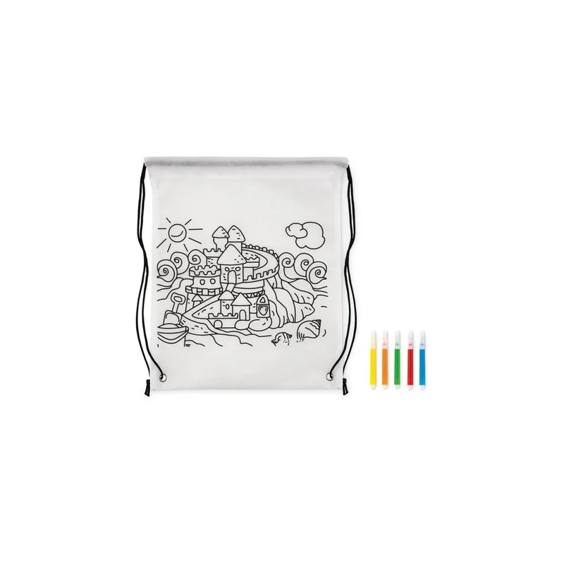 Sac à Cordon Non Tissé Personnalisé - CARRYDRAW Matières : acier inoxydable Couleurs : beige personnalisable avec votre logo