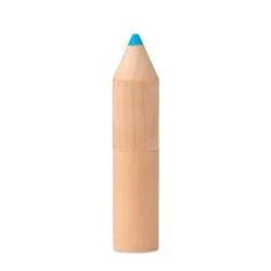 Crayons en bois personnalisés - 6 pièces dans un étui - Petit Coloret Matières : bois Couleurs : bois