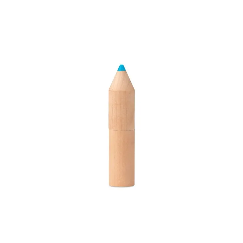 Crayons en bois personnalisés - 6 pièces dans un étui - Petit Coloret Matières : bois Couleurs : bois