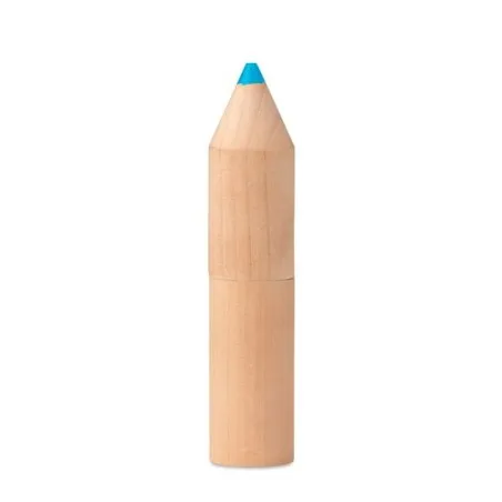 Crayons en bois personnalisés - 6 pièces dans un étui - Petit Coloret Matières : bois Couleurs : bois