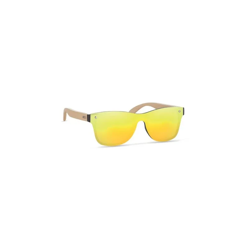 Lunettes de soleil personnalisées pour entreprises - ALOHA Couleurs : marron Matières : acier inoxydable recyclé personnalisable