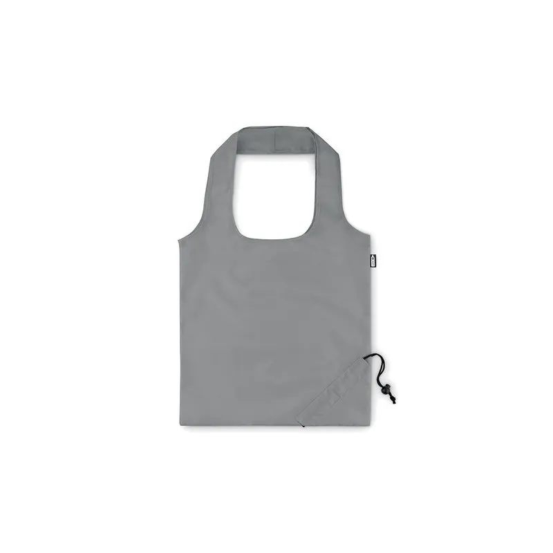 Sac de Courses Pliable Écologique en RPET - FOLDPET Couleurs : blanc Matières : acier inoxydable recyclé impression haute défini