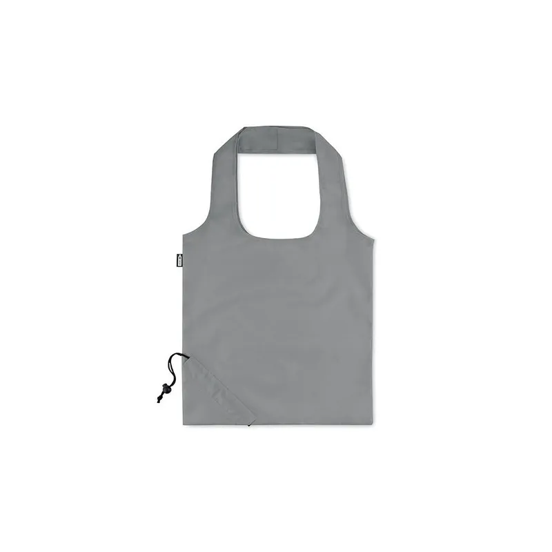 Sac de Courses Pliable Écologique en RPET - FOLDPET Couleurs : blanc Matières : acier inoxydable recyclé marquage couleur éclata