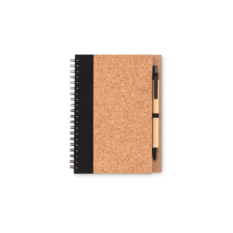 Carnet durable en liège avec stylo personnalisé - SONORA PLUSCORK Matières : papier Couleurs : argenté mat