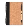 Carnet durable en liège avec stylo personnalisé - SONORA PLUSCORK Matières : papier Couleurs : argenté mat
