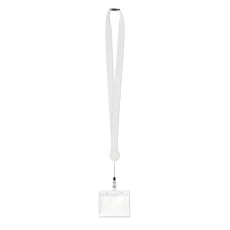 Lanyard Extensible Personnalisé avec Badge - ZIP Matières : métal Couleurs : argenté goodies publicitaire événementiel