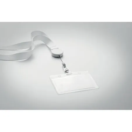 Lanyard Extensible Personnalisé avec Badge - ZIP Matières : métal Couleurs : argenté livraison express 24h 48h