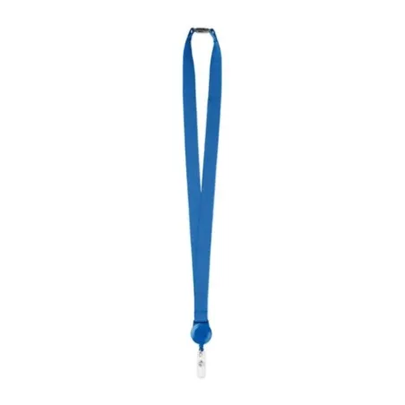 Lanyard Extensible Personnalisé avec Badge - ZIP Matières : ABS recyclé Couleurs : blanc objet promotionnel éco-responsable