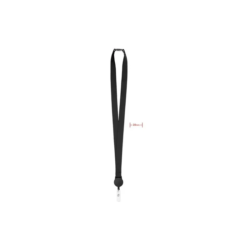 Lanyard Extensible Personnalisé avec Badge - ZIP Matières : ABS Couleurs : noir cadeau entreprise pas cher