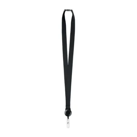 Lanyard Extensible Personnalisé avec Badge - ZIP Matières : ABS Couleurs : noir cadeau collaborateur premium