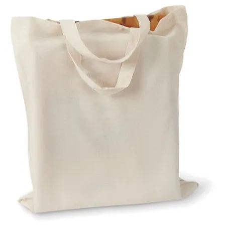 Sac shopping écologique personnalisable en coton 140gr/m² - MARKETA Matières : coton biologique Couleurs : bleu personnalisable 