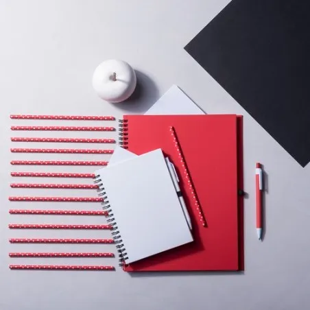 Cahier Pratique Écologique Personnalisé pas cher - Tecnar Matières : non tissé Couleurs : rouge personnalisation sur mesure