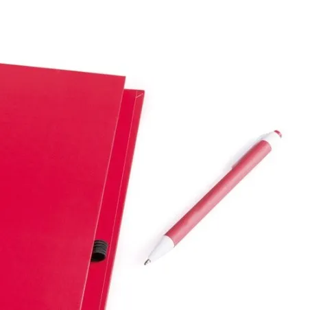 Cahier Pratique Écologique Personnalisé pas cher - Tecnar Matières : non tissé Couleurs : rouge personnalisation rapide en Franc