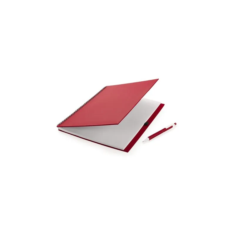 Cahier Pratique Écologique Personnalisé pas cher - Tecnar Matières : non tissé Couleurs : rouge goodies publicitaire durable