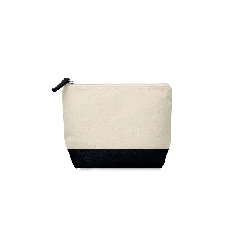 Trousse bicolore en coton personnalisable - KLEUREN Matières : PET recyclé Couleurs : noir impression haute définition