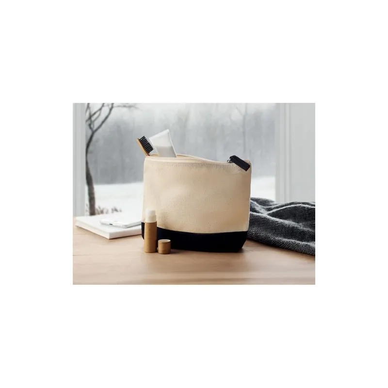 Trousse bicolore en coton personnalisable - KLEUREN Matières : PET recyclé Couleurs : noir goodies entreprise design