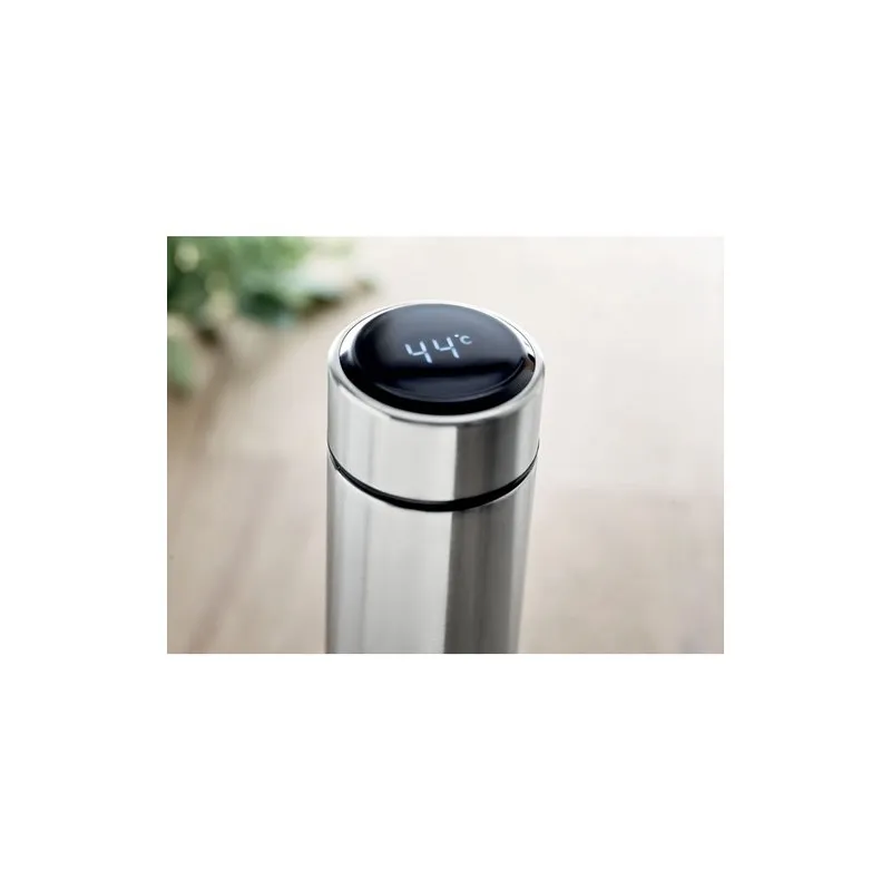 Bouteille Isotherme Écologique avec Thermomètre Personnalisée POLE Matières : bambou Couleurs : fuchsia livraison express 24h 48