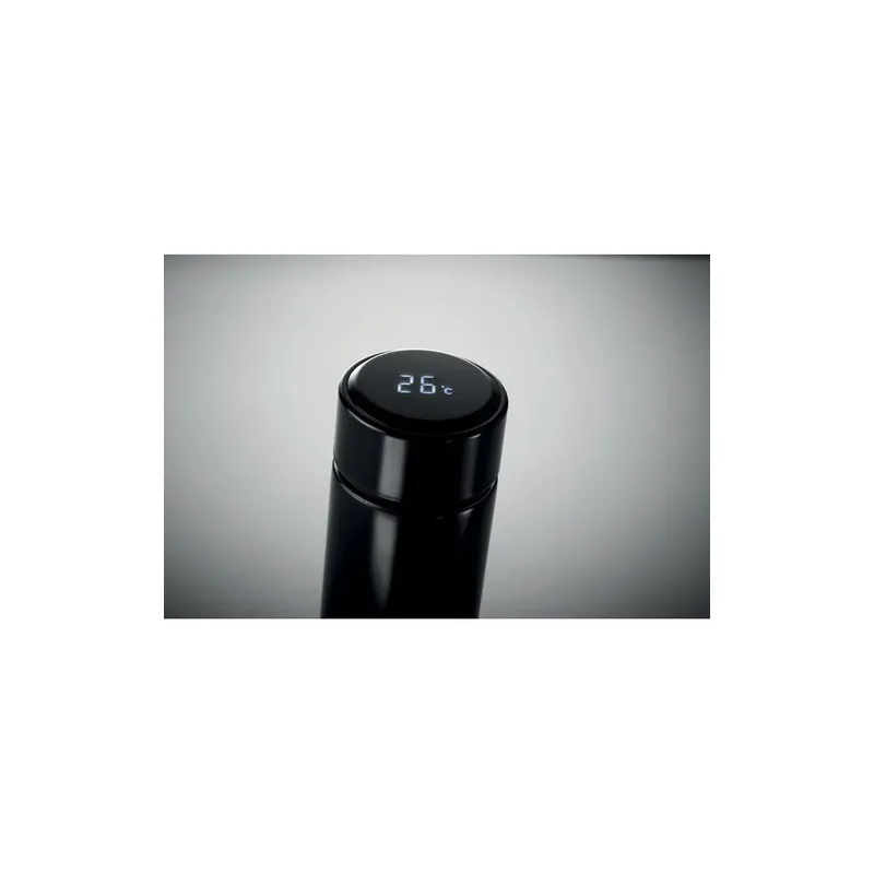 Bouteille Isotherme Écologique avec Thermomètre Personnalisée POLE Matières : bambou Couleurs : orange marquage laser ultra préc