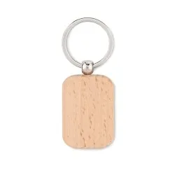 Porte-clés rectangulaire en bois personnalisé TOTY WOOD Matières : bois Couleurs : beige