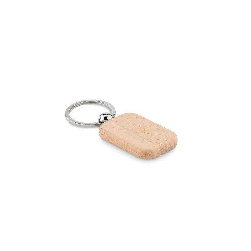 Porte-clés rectangulaire en bois personnalisé TOTY WOOD Matières : bois Couleurs : beige personnalisable avec votre logo