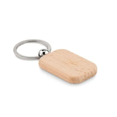 Porte-clés rectangulaire en bois personnalisé TOTY WOOD Matières : bois Couleurs : beige personnalisable avec votre logo