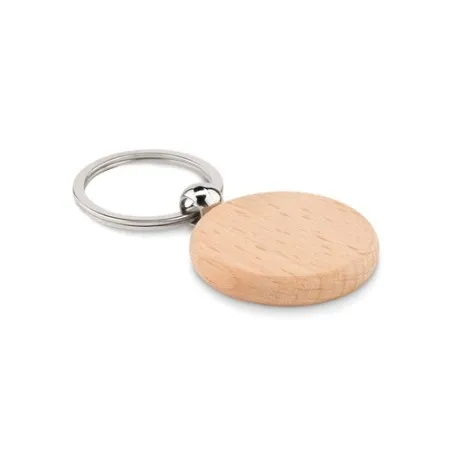 Porte-clés rond en bois personnalisé TOTY WOOD Matières : verre Couleurs : blanc personnalisable avec votre logo