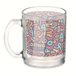 Mug en Verre Écologique Personnalisé à Sublimer 300ml Matières : papier recyclé Couleurs : beige 2