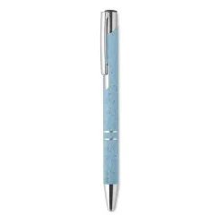 Stylo poussoir écologique en ABS blé paille - Charles Dickens® Santana Matières : coton biologique Couleurs : bleu 2