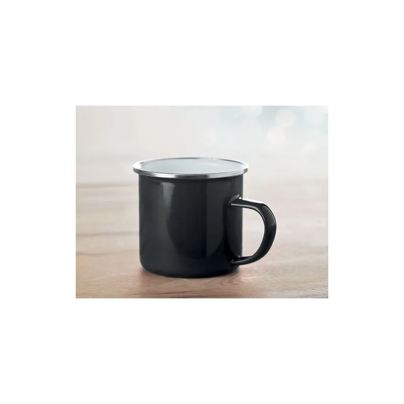 Tasse en métal émaillé plateado - Accessoire pratique pour téléphone personnalisé DOT Matières : métal Couleurs : rouge marquage