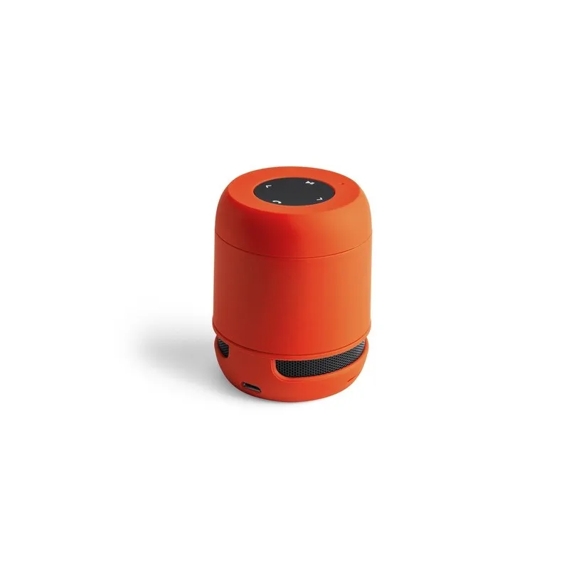 Haut-Parleur Bluetooth Personnalisé de Qualité Écologique Braiss Matières : carton Couleurs : rouge objet publicitaire robuste