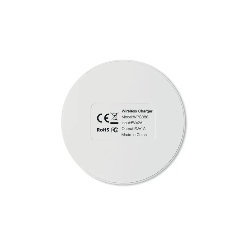 Chargeur sans fil personnalisé haute technologie FLAKE Matières : métal Couleurs : beige personnalisable avec votre logo