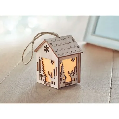 Maisonnette en MDF Lumineuse PONIA - Décoration de Noël