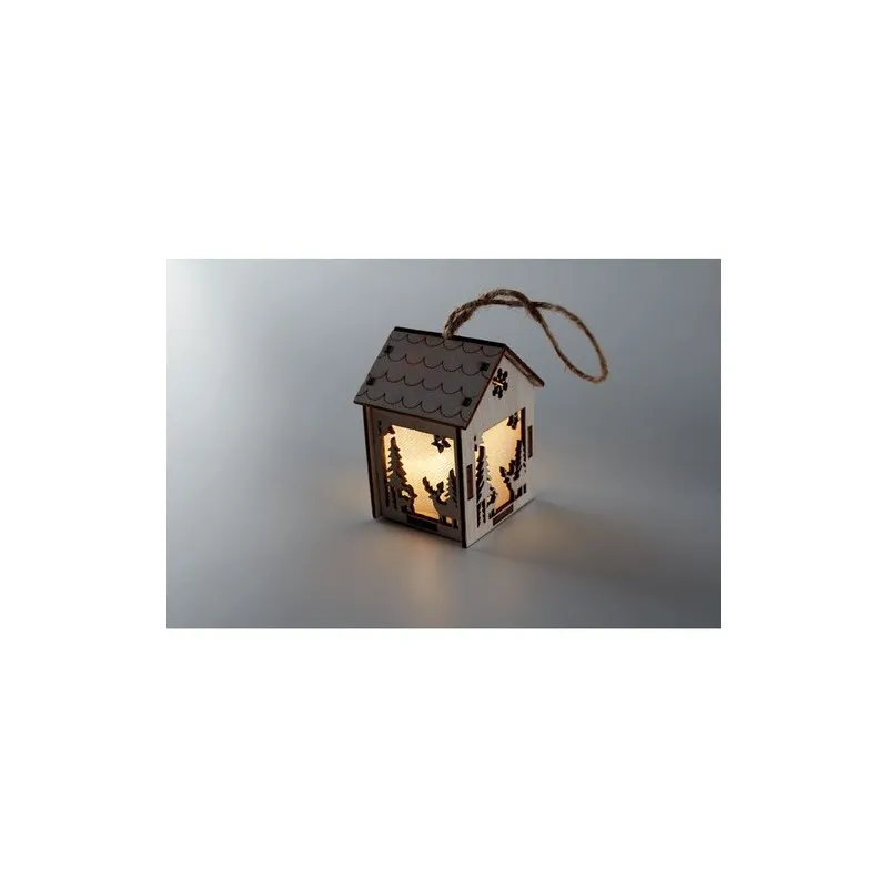 Maisonnette en MDF Lumineuse PONIA - Décoration de Noël