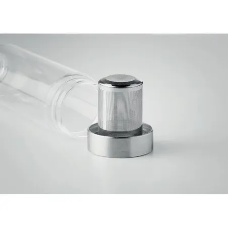 Bouteille en verre écologique personnalisée - UTAH TEA Couleurs : blanc Matières : acier inoxydable recyclé cadeau entreprise pa