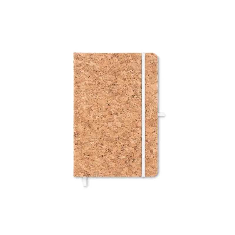 Carnet A5 en liège écologique - SUBER Matières : ABS Couleurs : blanc personnalisable avec votre logo