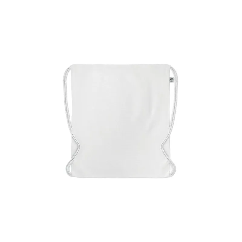 Sac à cordon personnalisé en coton organique YUKI COLOUR Taille textile : M Couleurs : vert livraison express 24h 48h