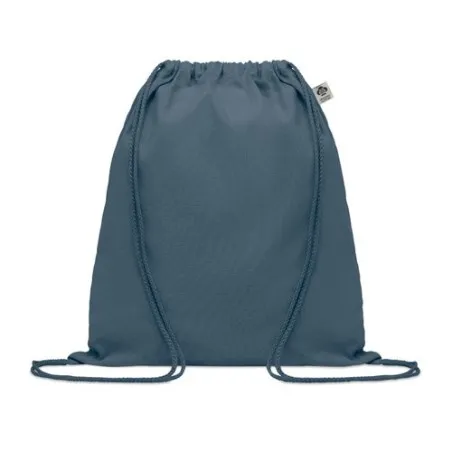 Sac à cordon personnalisé en coton organique YUKI COLOUR Taille textile : S Couleurs : vert marquage laser ultra précis