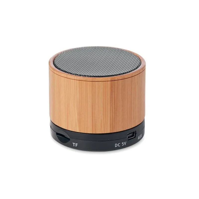 Haut-parleur sans fil écologique en bambou - SOUND BAMBOO Matières : PET recyclé Couleurs : vert citron cadeau entreprise pas ch