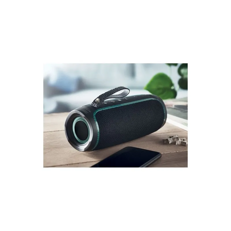 Haut-parleur étanche personnalisé IPX4 DIMA - Audio de qualité pas cher Matières : coton recyclé Taille textile : S Couleurs : g