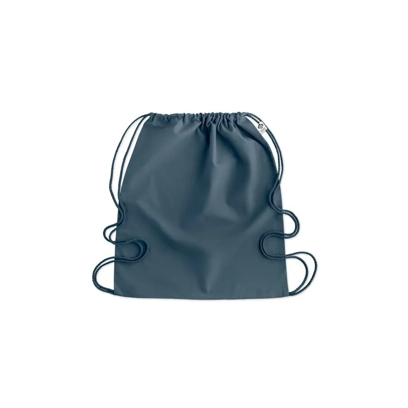 Sac à cordon personnalisé en coton organique YUKI COLOUR Taille textile : S Couleurs : vert objet publicitaire robuste