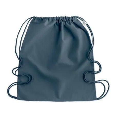 Sac à cordon personnalisé en coton organique YUKI COLOUR Taille textile : S Couleurs : vert objet publicitaire robuste