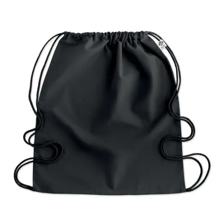 Sac à cordon personnalisé en coton organique YUKI COLOUR Taille textile : XL Couleurs : vert cadeau affaires élégant